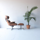 Eames Style Selig Lounge Chair and Ottoman