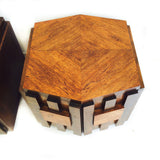 Pair of Mid Century Modern Brutalist End Tables
