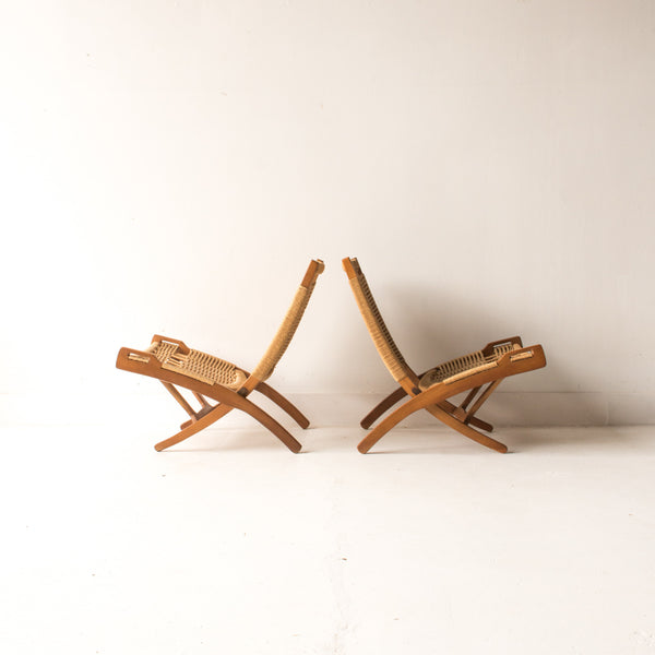 Pair of Yugoslavian Rope Chairs Atomic Furnishing & Design