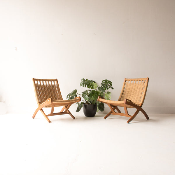 Pair of Yugoslavian Rope Chairs – Atomic Furnishing & Design