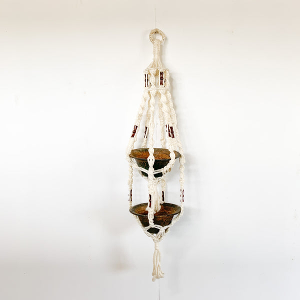 Vintage Double Macrame Plant Hanger