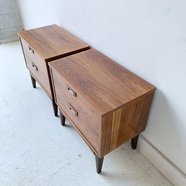 Pair of Mid Century Walnut Nightstands by J.B. Van Sciver