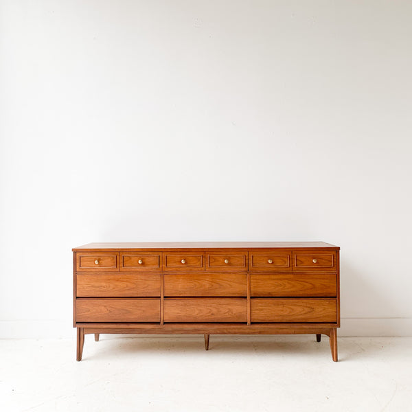Dixie 9 Drawer Dresser with Brass Colored Drawer Pulls – Atomic Furnishing & Design Dixie 9 Drawer Dresser with Brass Colored Drawer Pulls – Atomic Furnishing & Design