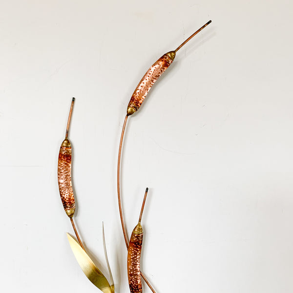 Vintage Brass Cat Tail Art Atomic Furnishing & Design