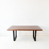 Modern Walnut Live Edge Dining Table