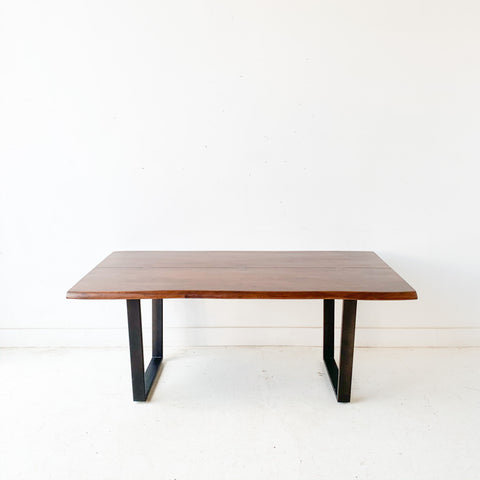 Modern Walnut Live Edge Dining Table