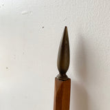 Mid Century Modern Sculpted Walnut Headboard - King Size