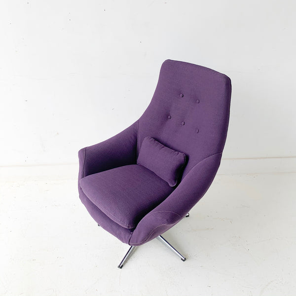 Purple mid deals century modern chair