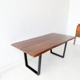 Modern Walnut Live Edge Dining Table