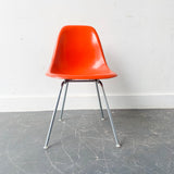 Mid Century Modern Herman Miller Orange Shell Chair #2