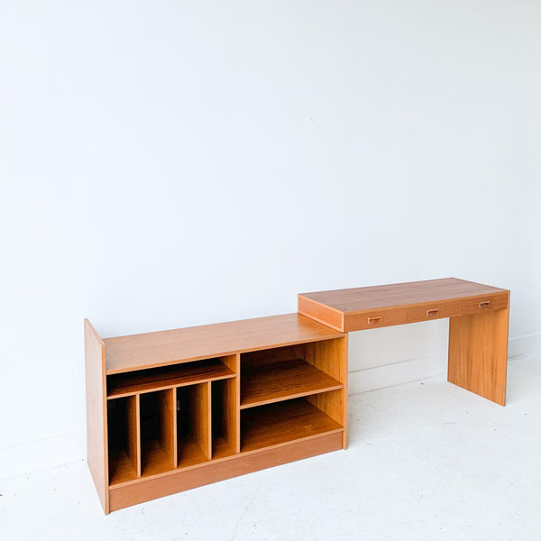 Danish Teak Expandable Media Center – Atomic Furnishing & Design