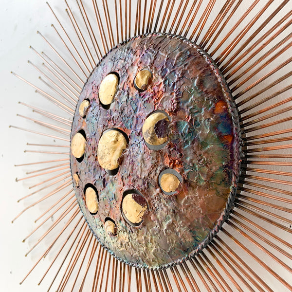 Mid Century Modern Sunburst Metal Art Atomic Furnishing & Design