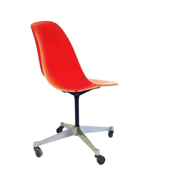 早い者勝ち【正規】Herman Miller)ShellSideChairDSW Herman Miller Swivel Chair - Orange – Atomic Furnishing & Design