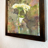8" x 8" Frog & Flower Original Painting