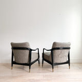 Pair of Lounge Chairs in Style of Gio Ponti