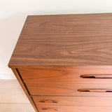 Formica Top Highboy w/ Sculpted Drawer Pulls