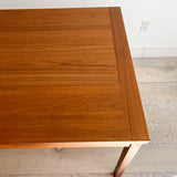 Danish Teak Expandable Dining Table w Rosewood Legs