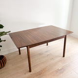 Mid Century Walnut Dining Table w/ 1 Leaf