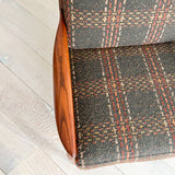 Mid Century Lounge Chair - New Woven Pattern Upholstery