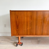 Danish Teak Credenza w/ Sliding Doors