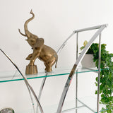 Chrome and Glass Shelving Unit