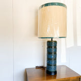 Green and Blue Mid Century Plaster Lamp