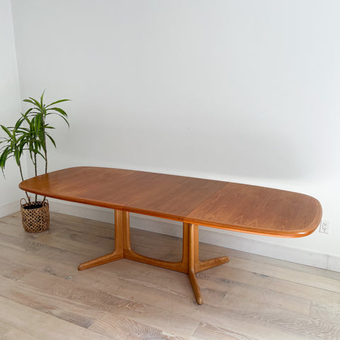 Niels Otto Moller for Gudme Solid Teak Dining Table w/ 2 Leaves