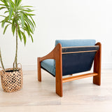 Solid Teak Lounge Chair - New Upholstery