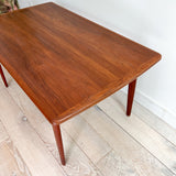 Arne Vodder Danish Teak Expandable Dining Table