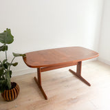 Danish Teak Skovby Dining Table w/ 2 Leaves