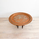 Vintage Coffee Table w/ Copper Tray