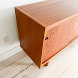 Danish Teak Credenza w/ Sliding Doors