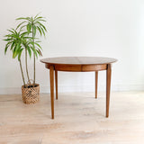 Mid Century Round Dining Table w/ 2 Leaves