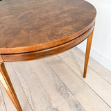 Burlwood Round Dining Table w/ 1 Leaf