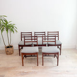 Set of 5 Rosewood Dining Chairs