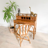 Vintage Rattan Desk w/ Chair