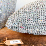 Grey Multi-Color Tweed Pillow