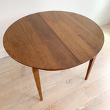 Mid Century Round Dining Table w/ 2 Leaves