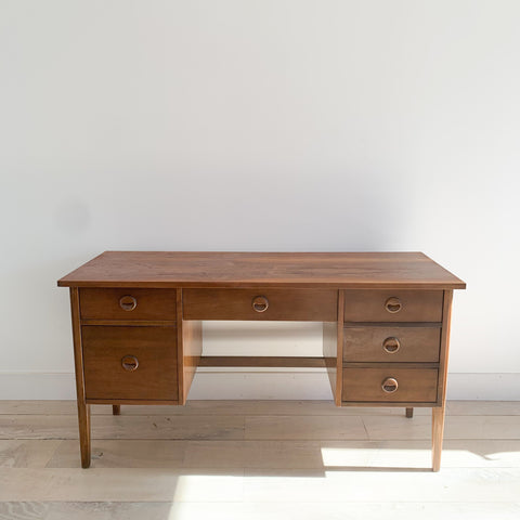 Stanley Walnut Desk w/ Formica Top – Atomic Furnishing & Design