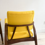 Pair of Reclining Occasional Chairs - Yellow