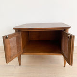 Lane End Table w/ Cane Front Cabinet Doors