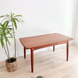 Arne Vodder Danish Teak Expandable Dining Table