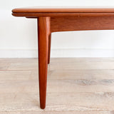 Arne Vodder Danish Teak Expandable Dining Table