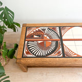 Vintage Southwestern Coffee Table w/ Coasters