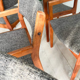 Set of 6 Teak Dining Chairs - New Upholstery