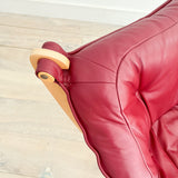 Modern Luna Chair - Dark Red