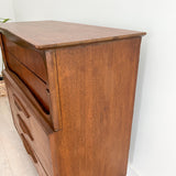 Sculpted Front Walnut Highboy Dresser