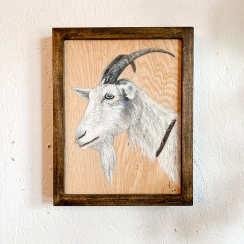 Goat painting 12.5”x10”