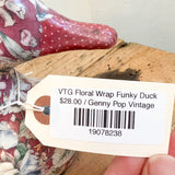 VTG Floral Wrap Funky Duck