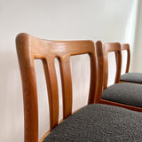 Set of 6 Uldum Teak Dining chairs w/ Rosewood Inlay